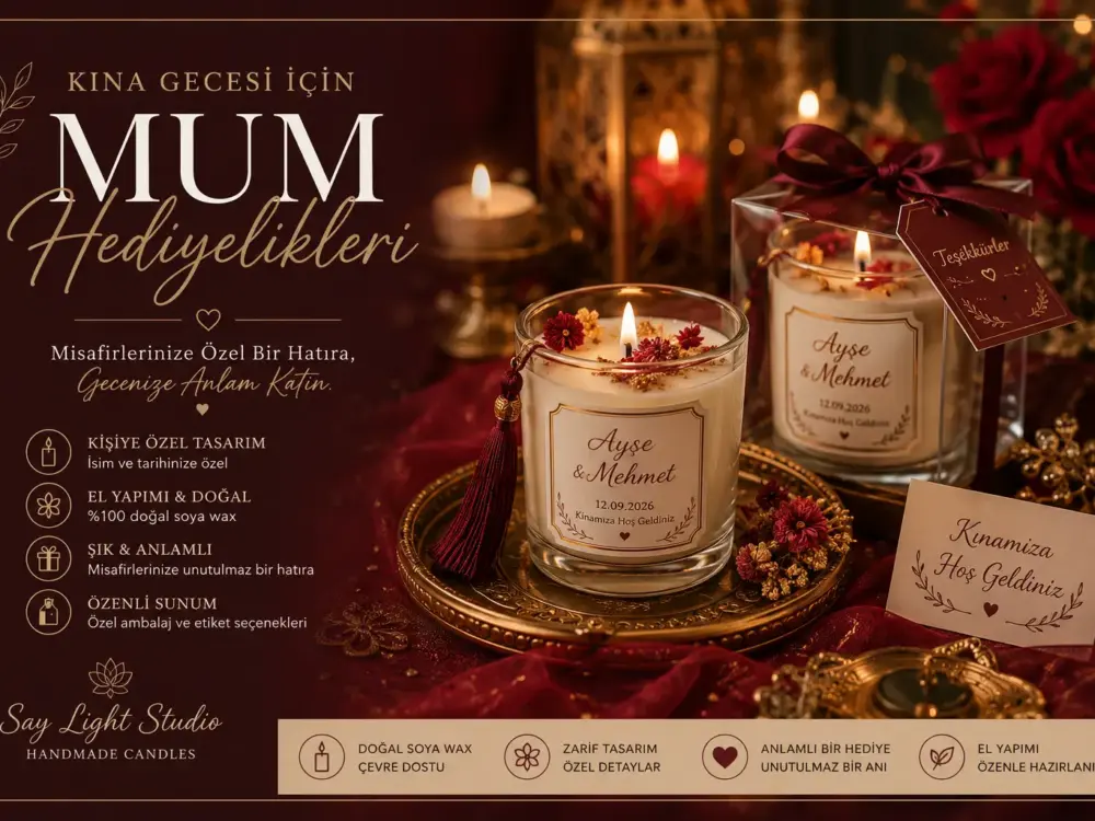 Kına Gecesi İçin Mum Hediyelikleri: Misafirlerinize Özel Bir Hatıra